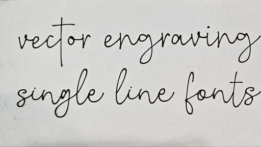 Single-line text engraved on TruFlat White Plywood